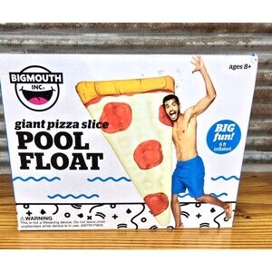 BIG MOUTH Giant  Pizza Pepperoni Slice Pool Float 6 FT Tall Swim Tube Raft